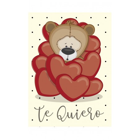 Card osito te quiero mini