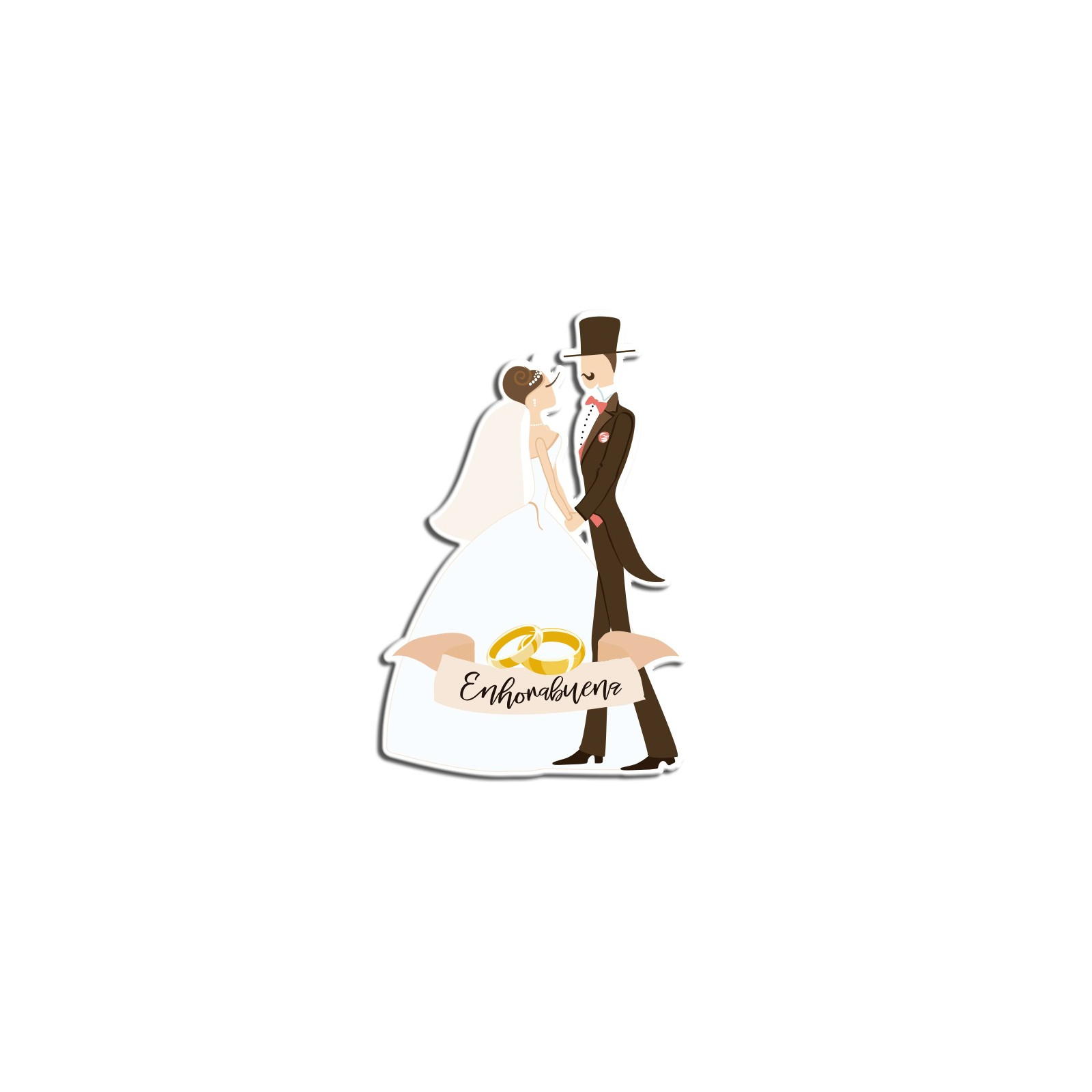 Tarjetón boda enhorabuena