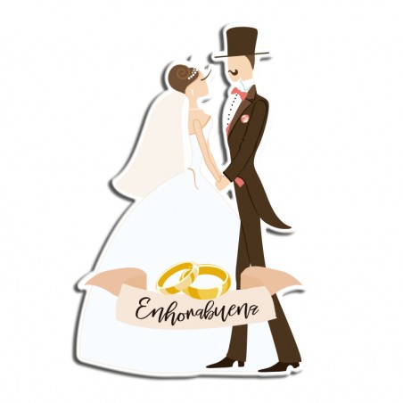 Tarjetón Boda Enhorabuena