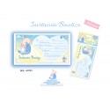 Blister 10 Invitaciones De Bautizo Niño