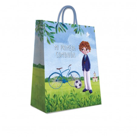 Bolsa Mediana Comunion Niño Bici