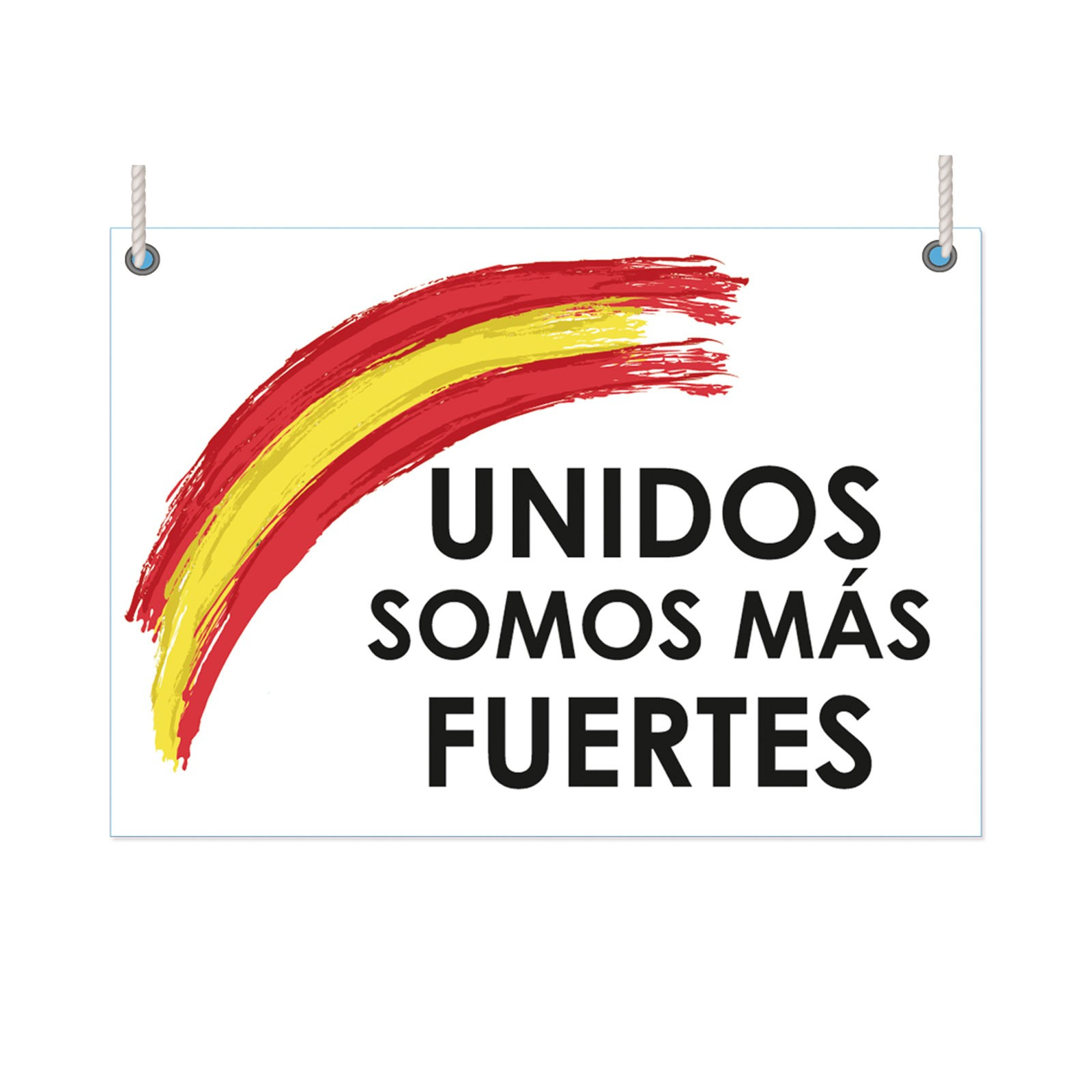 Bandera españa unidos somos mas fuertes
