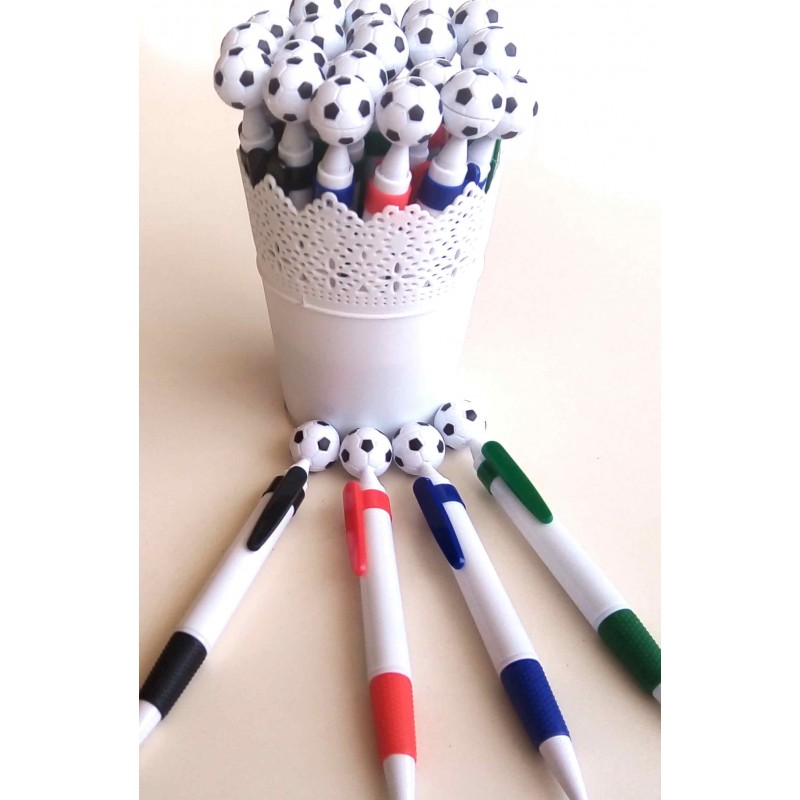 Cubilete 20 bolígrafos balón futbol