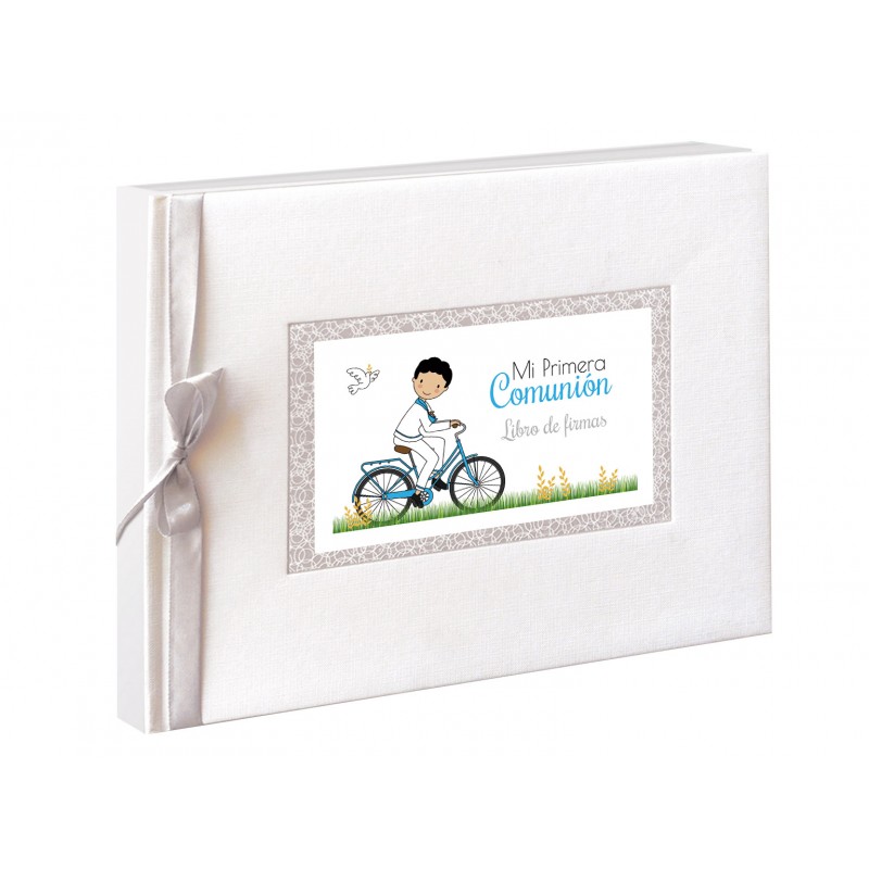 Libro De Firmas Comunión Niño Bicicleta Libro De Firmas Comunión Niño Bicicleta