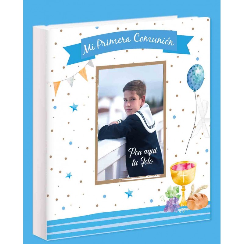 Libro Fotos Comunion Globo Niño Libro Fotos Comunion Globo Niño