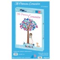 Libro Comunión Huellas Niña + Bolígrafo + Tampón