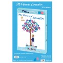 Libro Comunión Huellas Niño + Bolígrafo + Tampón