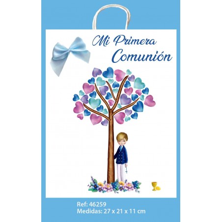 Bolsa Mediana Lazo Comunión Niño árbol