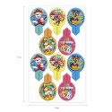 Blister 20 dekorapin oblea patrulla canina 6 5x4cm