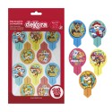 Blister 20 dekorapin oblea patrulla canina 6 5x4cm