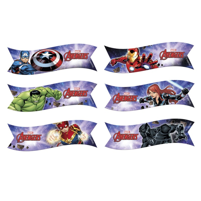 Blister 6 bandera oblea avengers