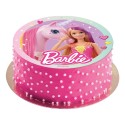 Disco oblea tarta barbie 20cm
