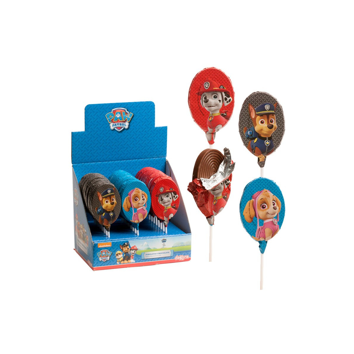 Piruleta chocolate patrulla canina