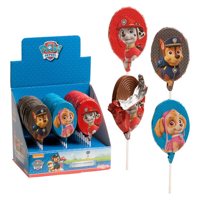 Piruleta chocolate patrulla canina