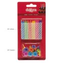 Blister 24 Velas Colores