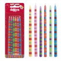 Blister 12 Velas Largas Colores 13cm