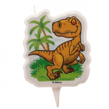 Vela 2d Dinosaurio Cumpleaños 7,5cm
