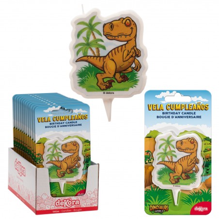 Vela de cumpleaños dinosaurio 2D
