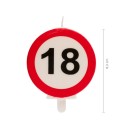 Vela 18 cumpleaños señal prohibido 6 3cm