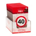 Vela 40 cumpleaños señal prohibido
