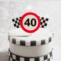 Vela 40 cumpleaños señal prohibido