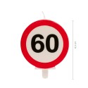Vela 60 cumpleaños señal prohibido 6 3cm