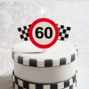 Vela 60 cumpleaños señal prohibido 6 3cm