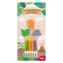 Velas de cumpleaños con dinosaurios 2d Set de velas infantiles