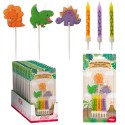 Velas de cumpleaños con dinosaurios 2d Set de velas infantiles