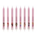 Blister 8 Velas Palillo Princesas 9cm