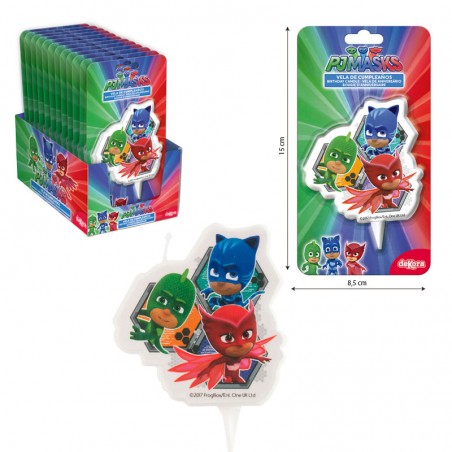 Vela de Cumpleaños PJ Masks – Ideal para Fiestas Infantiles