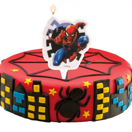 Vela de cumpleaños Spiderman Decoración ideal para fiestas infantiles