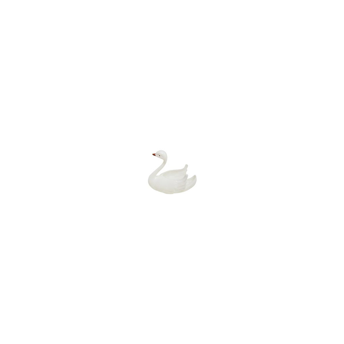 Cisnes blanco de plástico para decorar tartas