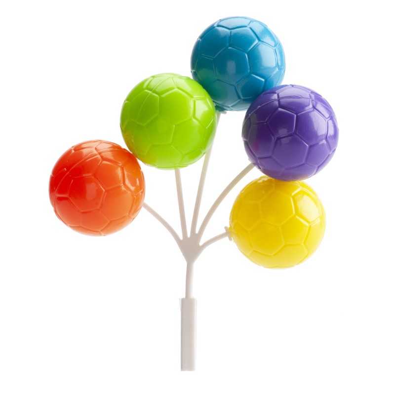 Cake Topper Plastico Globos De Futbol 12cm Cake Topper Plastico Globos De Futbol 12cm