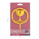 Cake topper caliz comunion 16 5x9 9cm