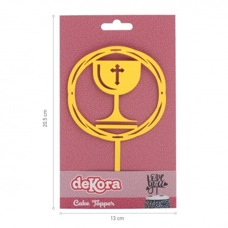 Cake topper caliz comunion 16 5x9 9cm