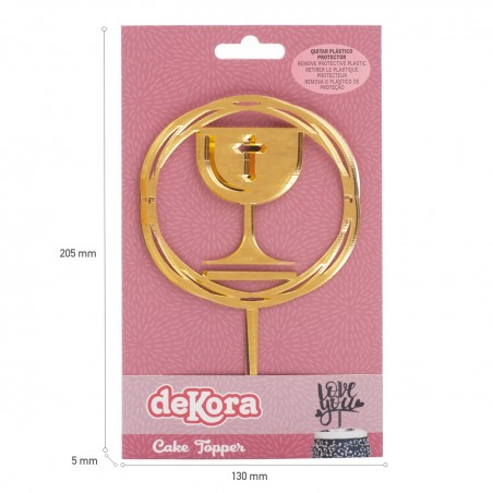 Cake topper caliz comunion 16 5x9 9cm