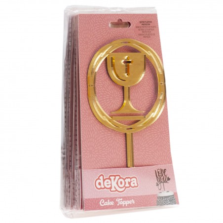 Cake topper caliz comunion 16 5x9 9cm