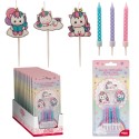 Set de Velas de Cumpleaños Unicornio Decoración Mágica para Tartas