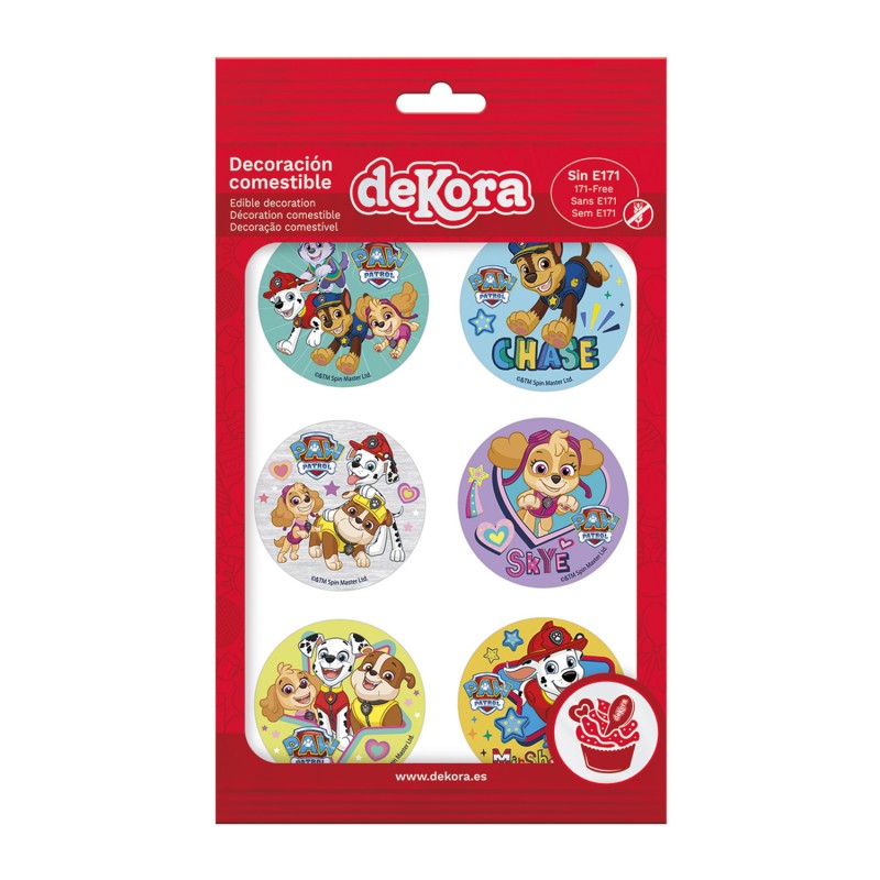 Mix Discos Comestibles Patrulla Canina Zero 6u ø5,8cm Mix Discos Comestibles Patrulla Canina Zero 6u ø5,8cm