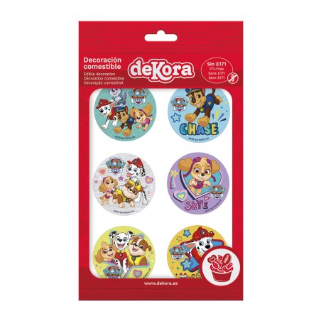 Mix Discos Comestibles Patrulla Canina Zero 6u ø5,8cm