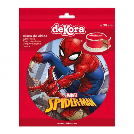 Disco oblea tarta spiderman 20cm