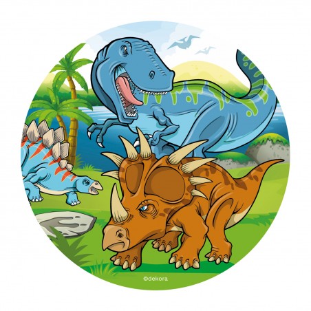 Disco Oblea Tarta Dinosaurio 20cm