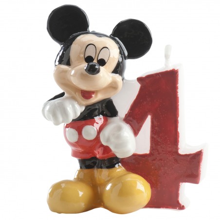Vela 3d Nº4 Mickey 6,5cm