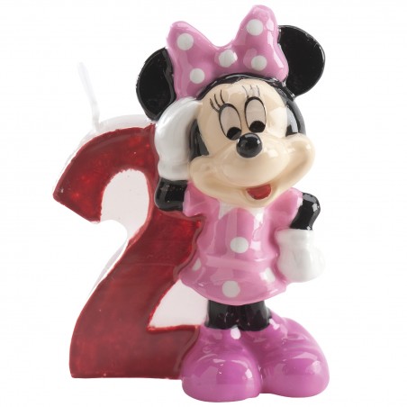 Vela 3d Nº2 Minnie 6,5cm