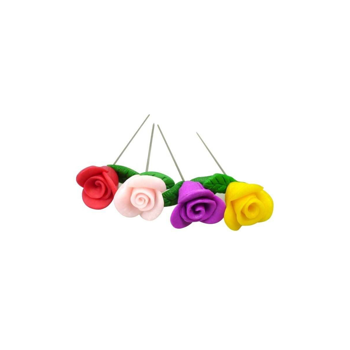 Alfileres de novia rosas