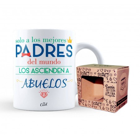 Taza solo a los mejores padres del mundo los ascienden a abuelos