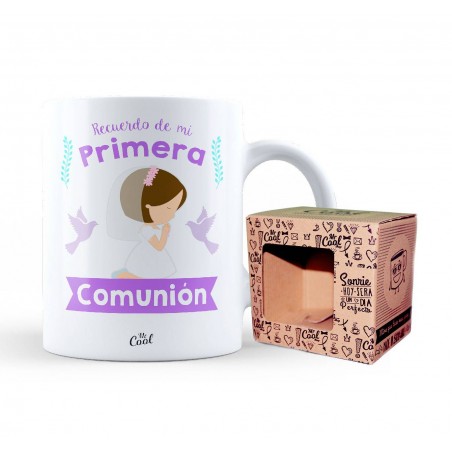 Taza Recuerdo De Mi Primera Comunión Niña