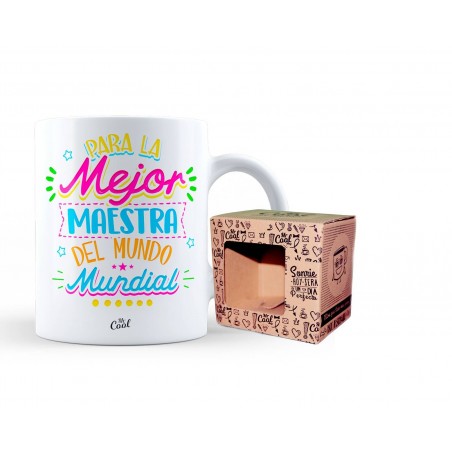 Taza Para La Mejor Maestra Del Mundo Mundial