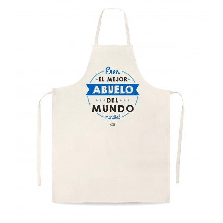 Delantal Tipo Lino Eres El Mejor Abuelo Del Mundo Mundial